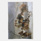 Schneesturm im Winter (von Francisco Goya) Geschirrtuch (Vertikal)