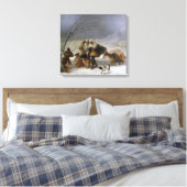 Schneesturm im Winter (von Francisco Goya) Leinwanddruck (Insitu (Schlafzimmer))