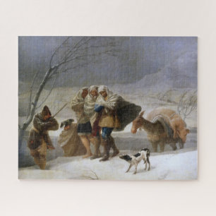 Schneesturm im Winter (von Francisco Goya) Puzzle
