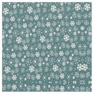 Schneesturm in Aqua Blue Stoff