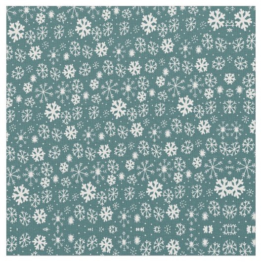 Schneesturm in Aqua Blue Stoff (Nahaufnahme)