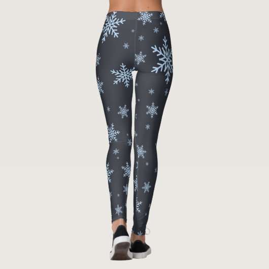 Schneesturm in der Nacht Leggings (Rückseite)