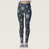Schneesturm in der Nacht Leggings (Vorderseite)