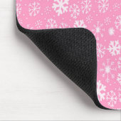 Schneesturm in Pastellrosa Mousepad (Ecke)