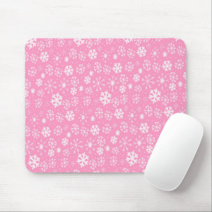 Schneesturm in Pastellrosa Mousepad