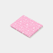 Schneesturm in Pastellrosa Post-it Klebezettel (angewinkelt)