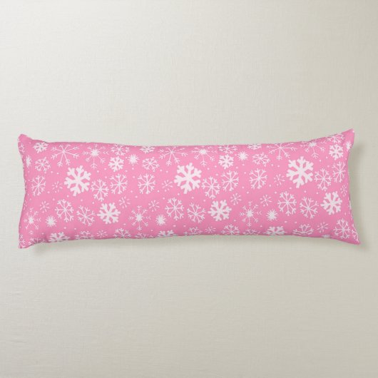 Schneesturm in Pastellrosa Seitenschläferkissen (Rückseite)