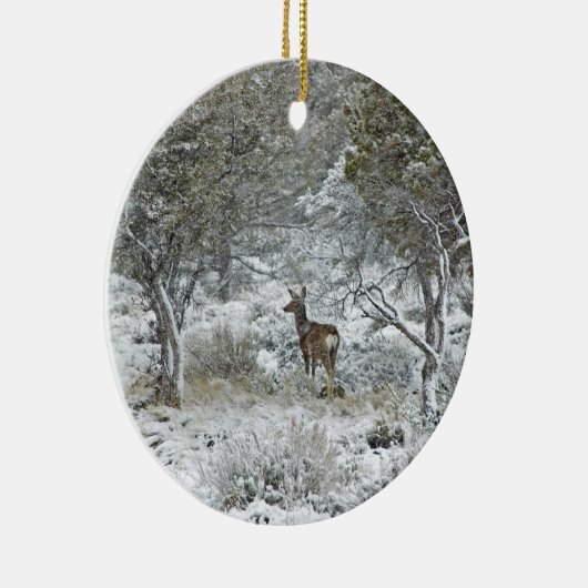 Schneesturm Keramikornament (Rechts)