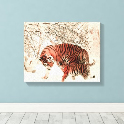 Schneesturm Leinwanddruck (Insitu (Holzboden))