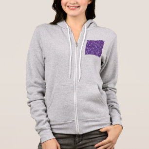Schneesturm mit Lila Hintergrund Hoodie