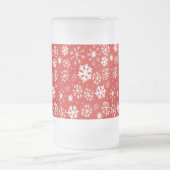 Schneesturm mit Mohnrot Mattglas Bierglas (Mittel)