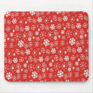 Schneesturm mit Mohnrot Mousepad