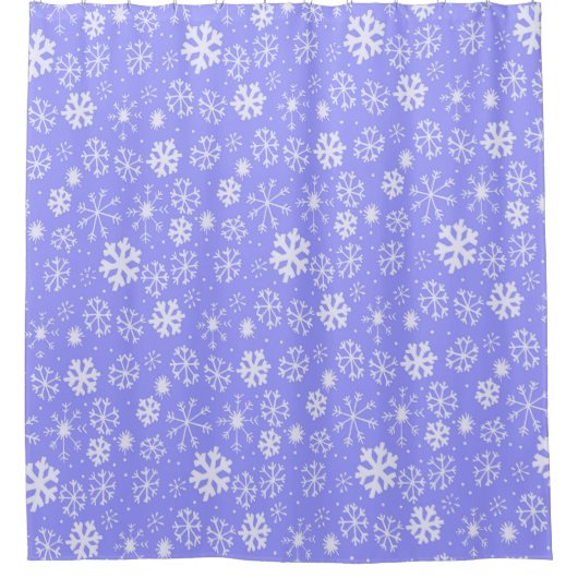 Schneesturm mit Sky Blue Background Duschvorhang (Vorderseite)