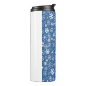 Schneesturm mit Sky Blue Background Thermosbecher (Nach links gedreht)