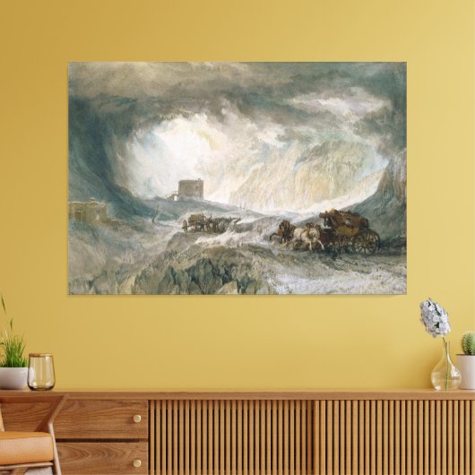 Schneesturm, Mont Cenis Leinwanddruck (Insitu (Wohnzimmer))