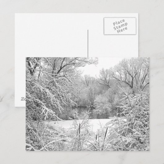 Schneesturm Postkarte (Vorne/Hinten)