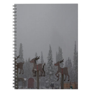Schneesturm Schnee Schneeflocke Gefroren Eis Weihn Notizblock