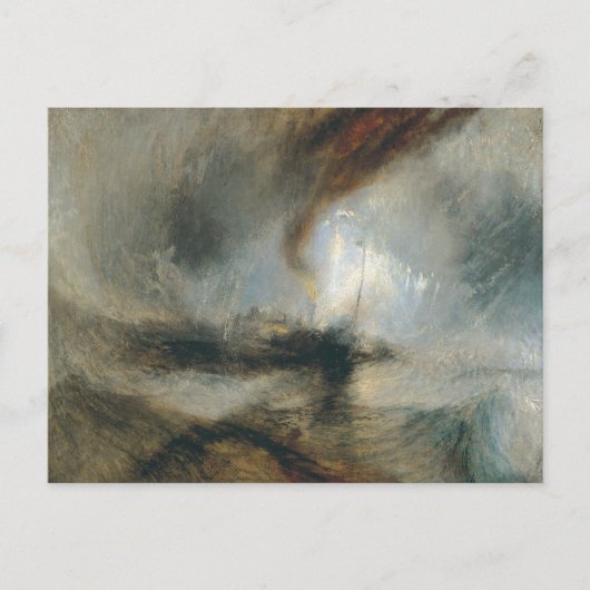 Schneesturm: Steam-Boat-Hafen Mouth JMW Turner Postkarte (Vorderseite)