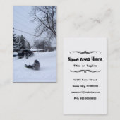 Schneesturm Visitenkarte (Vorne/Hinten)