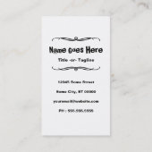 Schneesturm Visitenkarte (Rückseite)