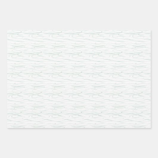 Schneesturm weiß, Meerblau, Turquoje Geschenkpapier Set (Vorderseite 3)