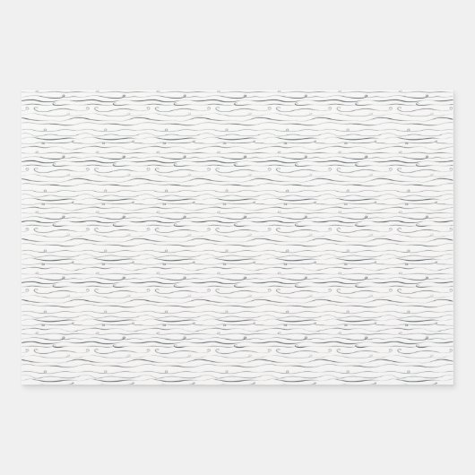 Schneesturm weiß, Meerblau, Turquoje Geschenkpapier Set (Vorderseite)