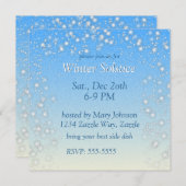Schneesturm Wintersolstice Einladung (Vorne/Hinten)
