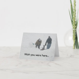Schneesturm "Wish You Were Here" Card Karte