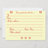 Schneeszene bei Weihnachten in der Schneelandschaf Einladung (Rückseite)