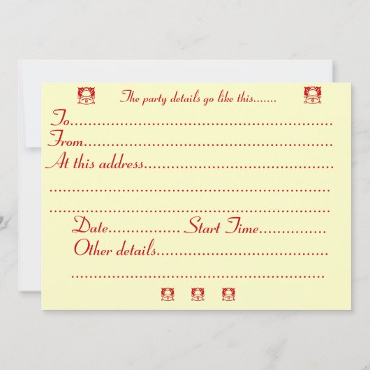 Schneeszene bei Weihnachten in der Schneelandschaf Einladung (Rückseite)