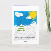 Schneeszene Feiertagskarte (Rückseite)