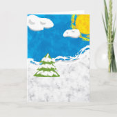 Schneeszene Feiertagskarte (Vorderseite)