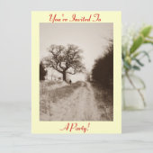 Schneeszene Foto Weihnachten Party Einladung (Stehend Vorderseite)