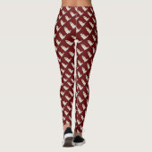 Schneeszene in diagonalen Reihen für Weihnachten Leggings (Rückseite)