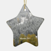 Schneeszene in Whistler, B.C. Keramikornament (Links)