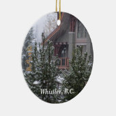 Schneeszene in Whistler, B.C. Keramikornament (Rechts)