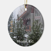 Schneeszene in Whistler, B.C. Keramikornament (Links)
