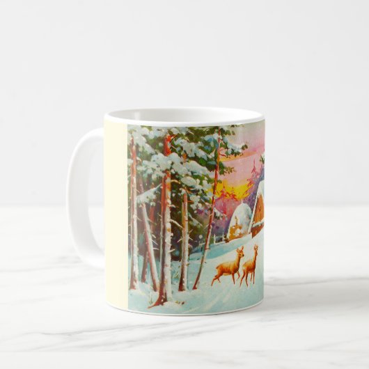 Schneeszene Kaffeetasse (Vorderseite Links)