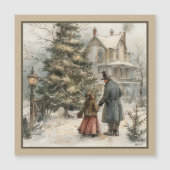 Schneeszene Magnetkarte (Vorderseite)