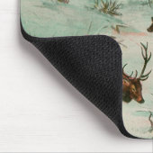 Schneeszene mit Hirschen Mousepad (Ecke)