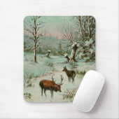 Schneeszene mit Hirschen Mousepad (Mit Mouse)