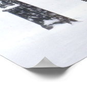 Schneeszene mit Old Street Light Poster (Ecke)