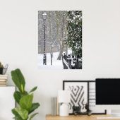 Schneeszene mit Old Street Light Poster (Heimbüro)