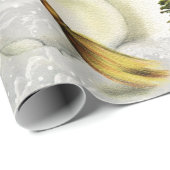 Schneeszene mit Vintagem Schneemann Geschenkpapier (Rolleneckpunkt)