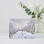 Schneeszene-Monet Feiertagspostkarte (Stehend Vorderseite)