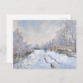 Schneeszene-Monet Feiertagspostkarte (Vorne/Hinten)