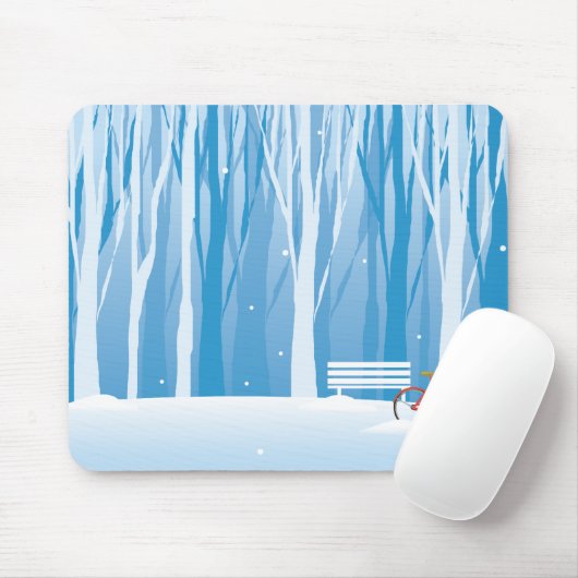 Schneeszene Mousepad (Mit Mouse)