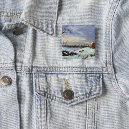 Schneeszene, Neu-England Button (Beispiel)