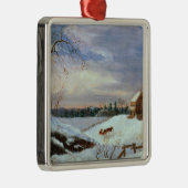 Schneeszene, Neu-England Ornament Aus Metall (Rechts)