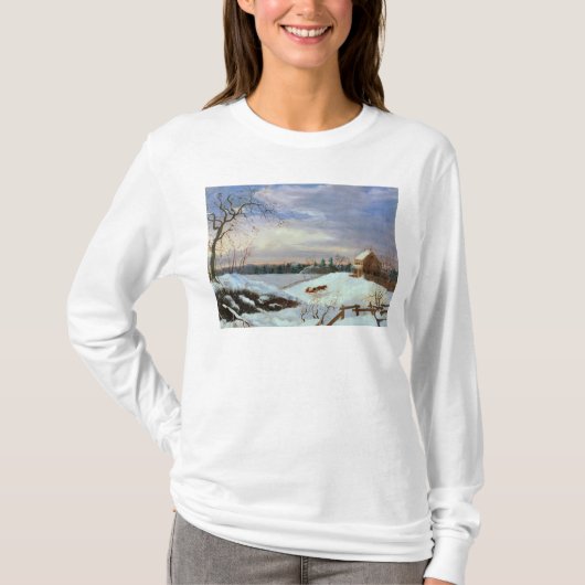 Schneeszene, Neu-England T-Shirt (Vorderseite)